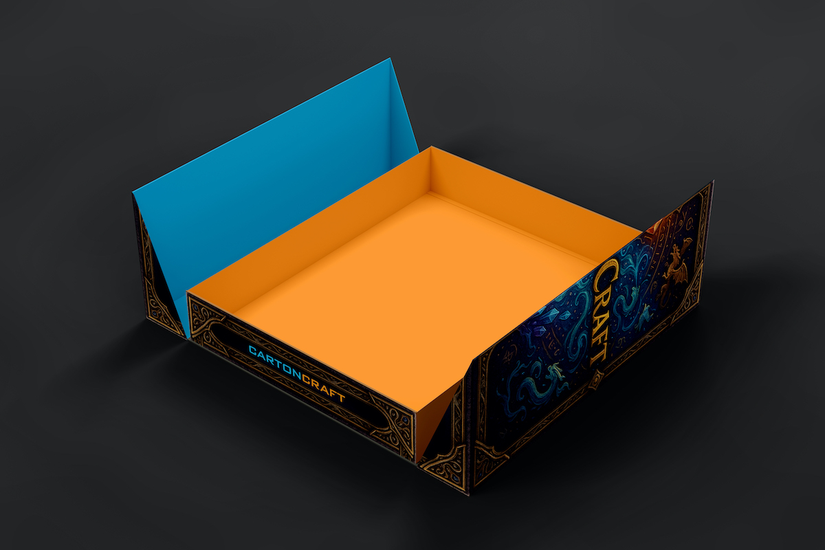 CartonCraft Split Box for Board Game Open